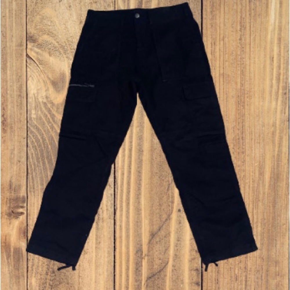 Mens American Eagle Outfitters Navy Cargo Casual Cotton Blend Size 33/32